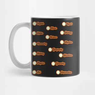 SCHOOL SUBJECT LABELS Mug